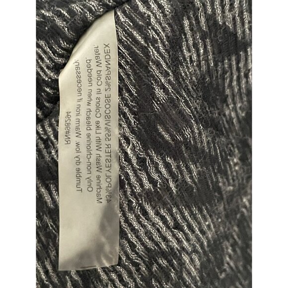 Thomas & Olivia Open Front Cardigan Sweater Black White Aztec Tribal Knit Size M - Picture 6 of 9